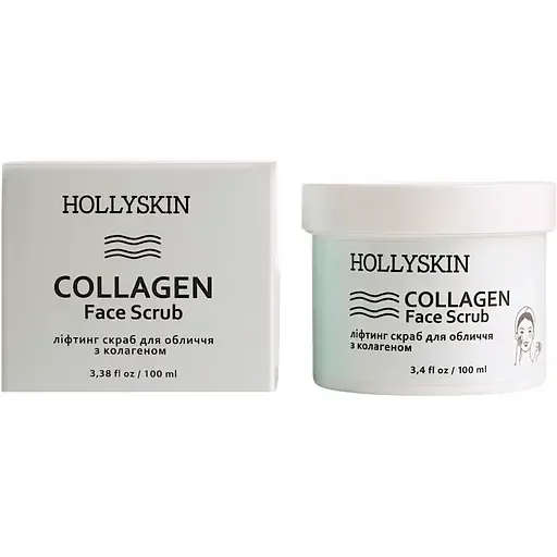 Скраб для обличчя Hollyskin Collagen Face Scrub з колагеном, 100 мл