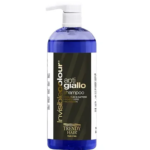 Шампунь Trendy Hair Invisiblecolor Anti-Yellow Shampoo, для нейтралізації жовтизни, 1 л