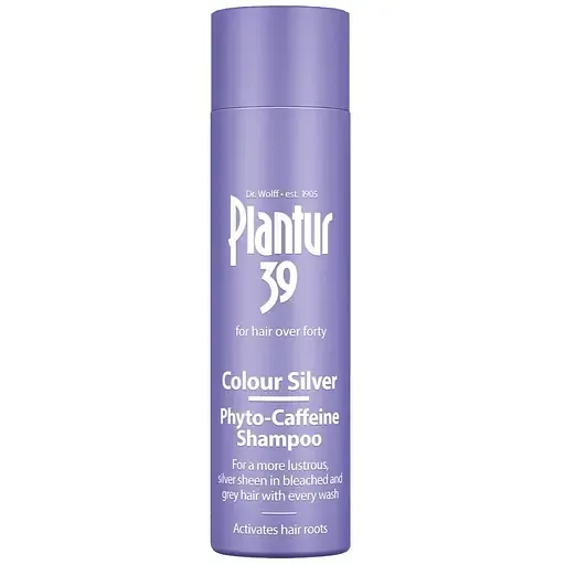 Тонуючий шампунь проти випадання волосся Plantur 39 Color Silver, для сивіючого та тьмяного волосся, 250 мл