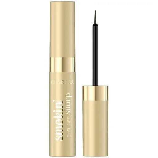 Підводка для очей Claresa Smokin’ Sharp, м'яка кисть, відтінок 01 (ultra black), 4 г