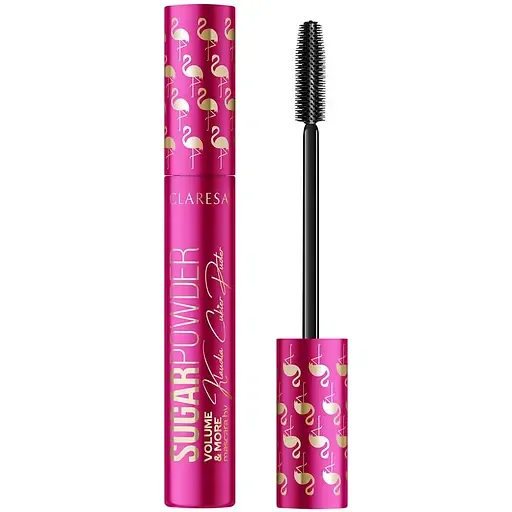 Туш для вій Claresa SugarPowder Volume&More, силіконова щіточка, 10 г