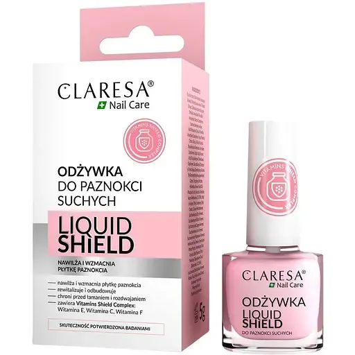Кондиціонер для нігтів Claresa Liquid Shield Nail Conditioner захист від ламкості 5 мл