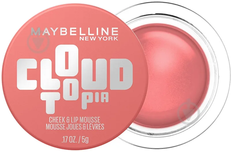 Рум'яна-мусс для щік і губ Maybelline New York Cloudtopia відтінок 05 Coral Illusion 5 г