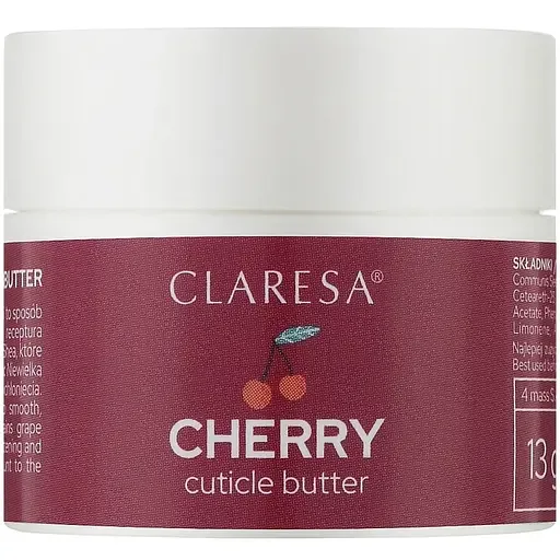 Олія для кутикули Claresa Cuticle Butter Cherry 13 г