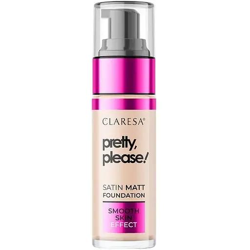 Тональна основа Claresa Pretty, Please! Satin Matt Foundation відтінок 03 (Light-Medium) 33 г