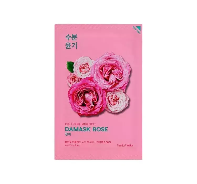 Тканинна маска "Дамаська троянда" Holika Holika Pure Essence Mask Sheet Damask Rose