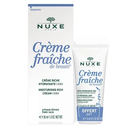 Набір Nuxe Крем Fraîche de Beauté насичений, 30 мл + Крем Fraîche de Beauté 3в1, 15 мл