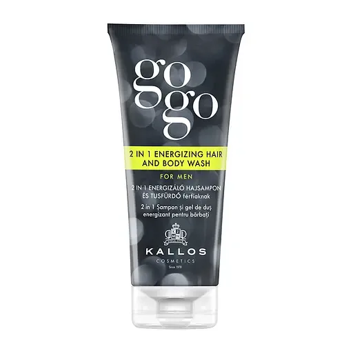 Шампунь-гель для душу Kallos Cosmetics Gogo 2-in-1 Energizing Hair And Body Wash For Men для чоловіків, 200 мл