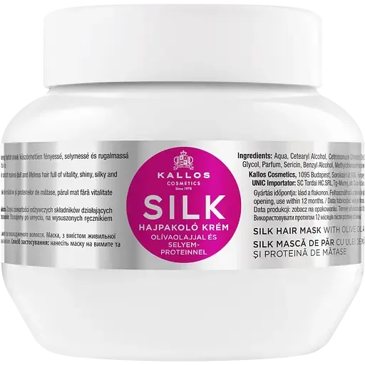 Маска для волосся Kallos Cosmetics Silk з протеїнами шовку, 275 мл