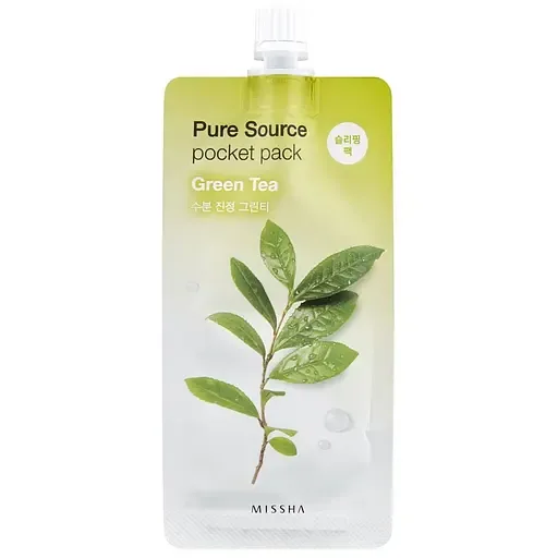 Маска для обличчя з зеленим чаєм Missha Pure Source Pocket Pack Green Tea