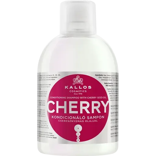 Шампунь для волосся Kallos Cosmetics KJMN Cherry відновлюючий з олією вишневих кісточок, 1 л