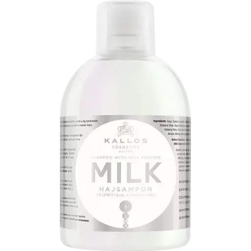Шампунь для волосся Kallos Cosmetics KJMN Milk зволожуючий із протеїнами молока, 1 л