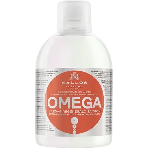 Шампунь для волосся Kallos Cosmetics KJMN Omega відновлюючий з комплексом Омега-6, 1 л