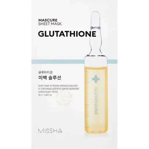 Відбілююча маска з глутатіоном Missha Mascure Whitening Solution Sheet Mask, 27 мл