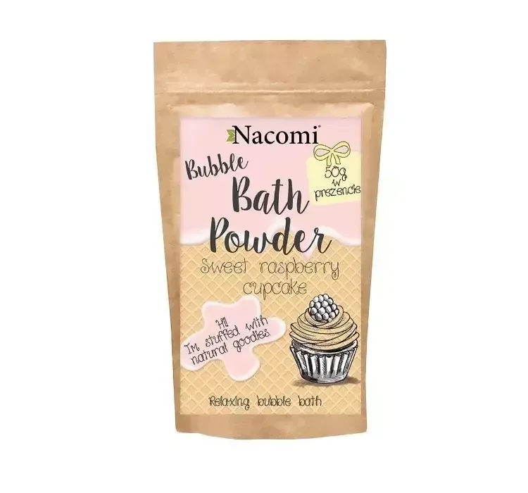 NACOMI BUBBLE ПОРОШОК ДЛЯ ВАННИ МАЛИНОВИЙ КЕКС