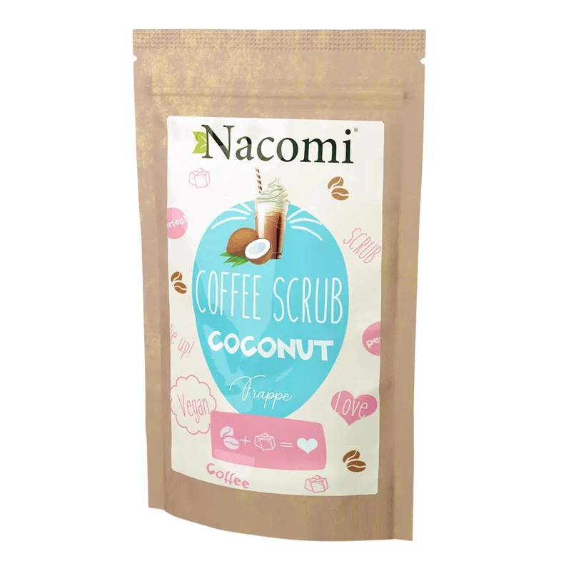 NACOMI ECO СУХИЙ КАВОВИЙ СКРАБ З КОКОСОМ ДЛЯ ТІЛА