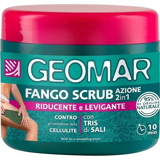 Грязьовий скраб для тіла Geomar Body 2 в 1, з ліполітичною та відлущувальною дією, 600 г