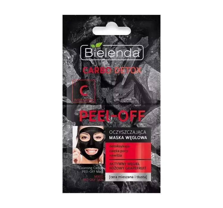 BIELENDA CARBO DETOX ЧОРНА МАСКА З ВУГІЛЛЯМ PEEL OFF