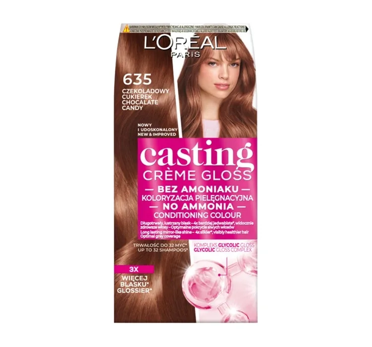 LOREAL CASTING CREME GLOSS FARBA KREM 635 ШОКОЛАДНЕ ПРАЛІНЕ