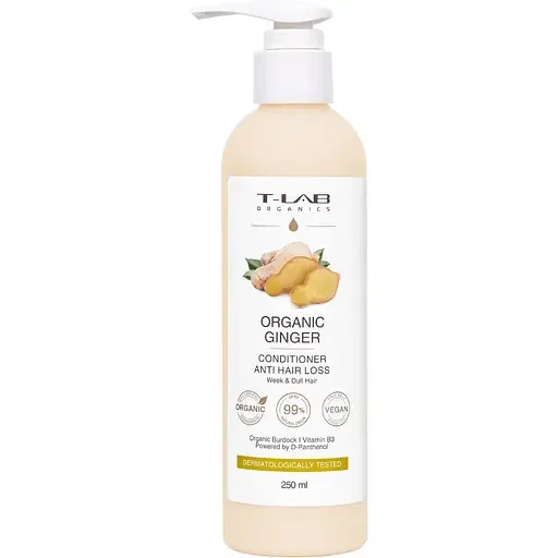 Кондиціонер T-LAB Organics Organic Ginger Anti-Hair Loss для ослабленого та тьмяного волосся, 250 мл