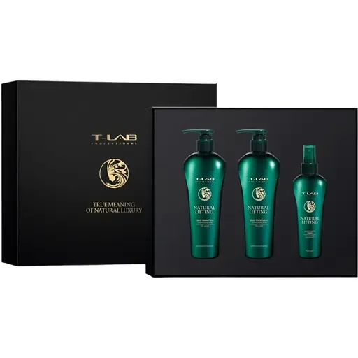 Сет T-LAB Professional Natual Lifting Ritual для об'єму волосся: шампунь 300 мл + кондиціонер 300 мл + тонік 150 мл