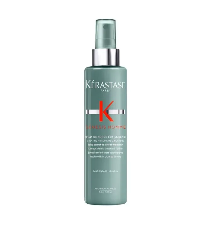 Kerastase Genesis Homme Spray de Force Epaississant - Спрей-бустер для зміцнення та ущільнення ослабленого тонкого волосся чоловіків