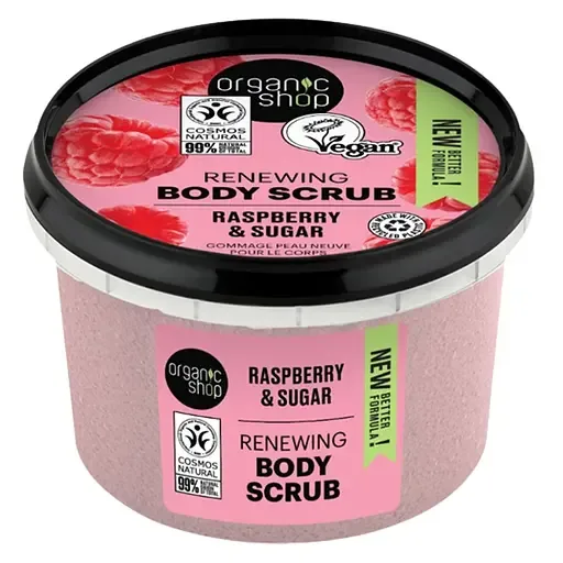 Скраб для тіла Organic Shop Raspberry & Sugar відновлювальний 250 мл