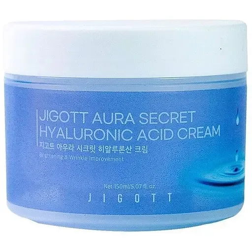 Зволожуючий крем для обличчя Jigott Aura Secret Hyaluronic Acid Cream, з гіалуроновою кислотою, 150 мл