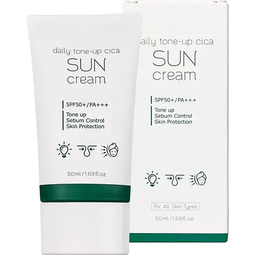 Сонцезахисний крем для обличчя Prreti Daily Tone-Up SPF 50+ PA+++, 50 мл