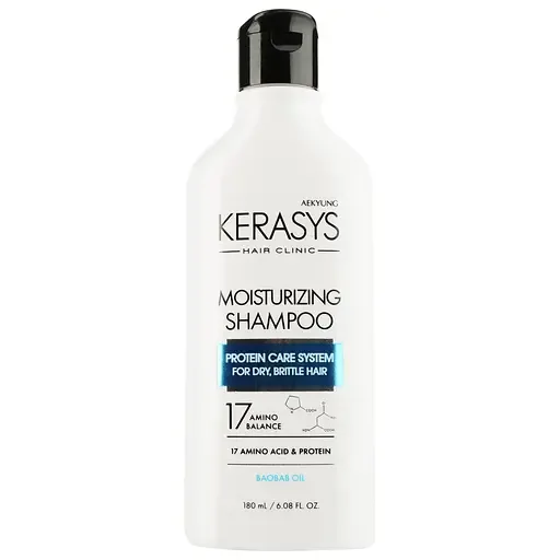 Зволожувальний шампунь Kerasys Hair Clinic Protein Care System Baobab Oil