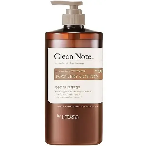 Кондиціонер-маска парфумований Clean Note Powdery Cotton Perfume Treatment, для заспокоєння шкіри голови та пошкодженого волосся, 800 мл