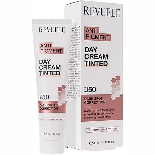 Денний тонуючий крем для обличчя Revuele Anti Pigment SPF 50, 40 мл