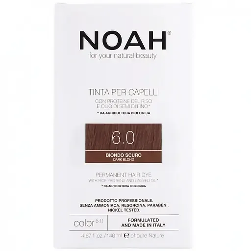 Фарба для волосся Noah Color, відтінок 6.0 (темний блонд), 140 мл (109787)