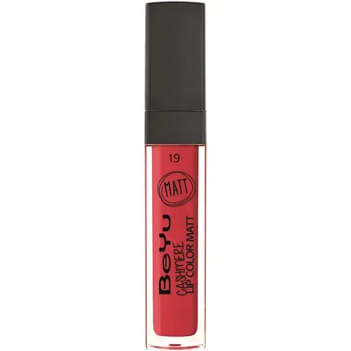 Блиск для губ BeYu Cashmere матовий відтінок 19 Scarlet Red 6.5 мл