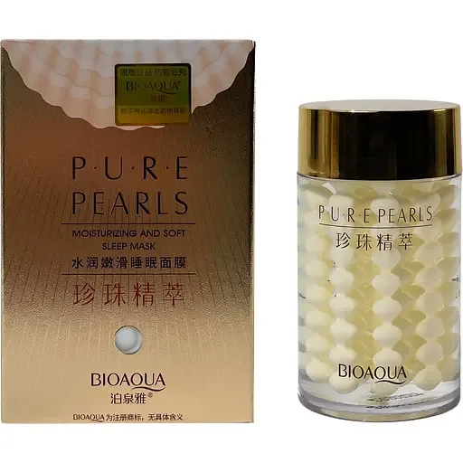 Крем-маска для обличчя Bioaqua Pure Pearls, з натуральную пудрою з перлин, 120 мл
