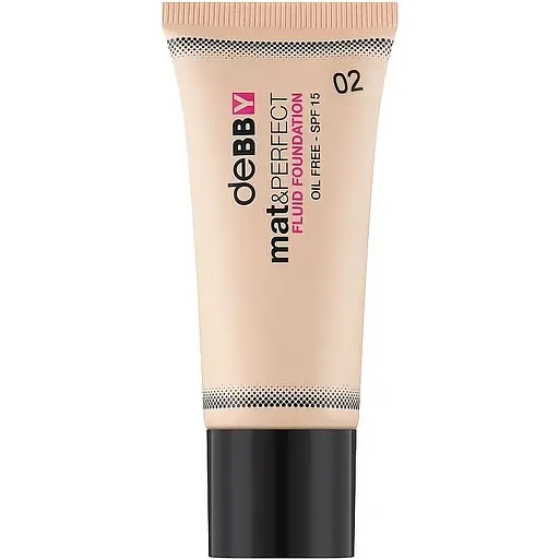 База під макіяж Debby Mat & Perfect Fluid Foundation SPF 15 відтінок 2, 30 мл