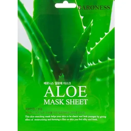 Тканинна маска для обличчя Baroness Aloe Mask Sheet, з алое вера, 25 мл