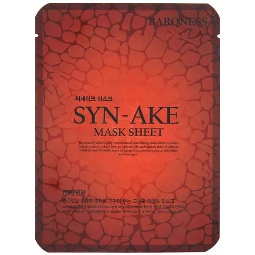 Тканинна маска для обличчя Baroness Syn-Ake Mask Sheet, з витяжкою зміїної отрути, 25 мл