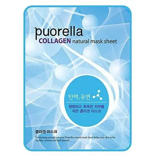 Тканинна маска для обличчя Puorella Collagen Mask Sheet, з колагеном