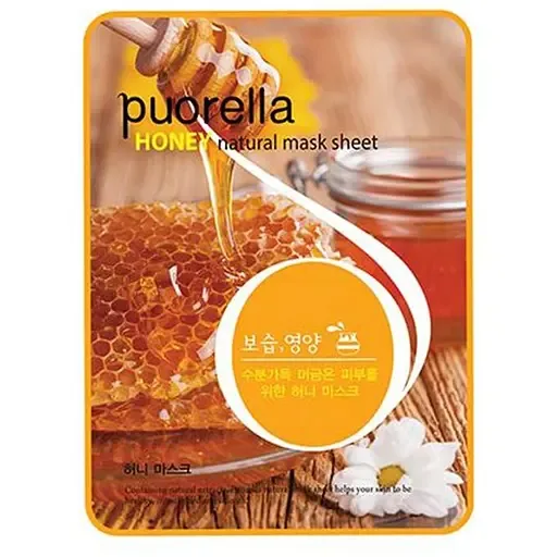 Тканинна маска для обличчя Puorella Honey Mask Pack,з екстрактом меду