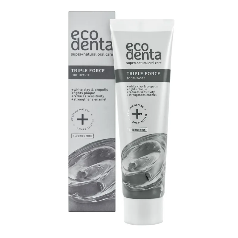 ECODENTA ПАСТА ДЛЯ ЗУБІВ ПОТРІЙНИЙ ЕФЕКТ 100МЛ