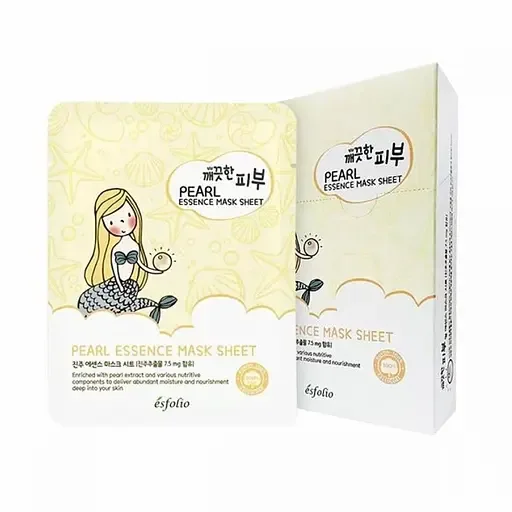 Тканинна маска для обличчя Esfolio Pure Skin, з перлинами, 25 мл