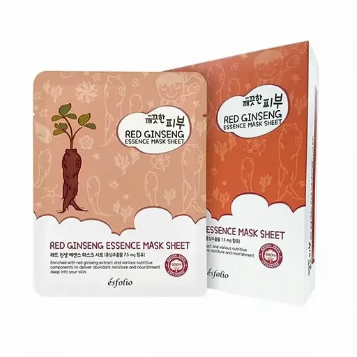 Тканинна маска для обличчя Esfolio Pure Skin, з червоним женьшенем, 25 мл