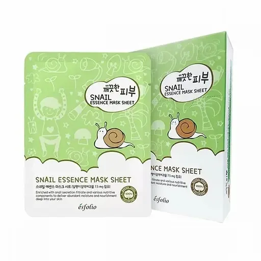 Тканинна маска для обличчя Esfolio Pure Skin, з екстрактом слизу равлика, 25 мл