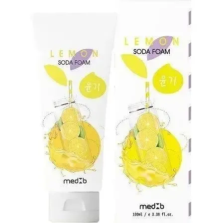 Пінка для вмивання обличчя з содою MEDB Lemon з екстрактом лимону 100 мл