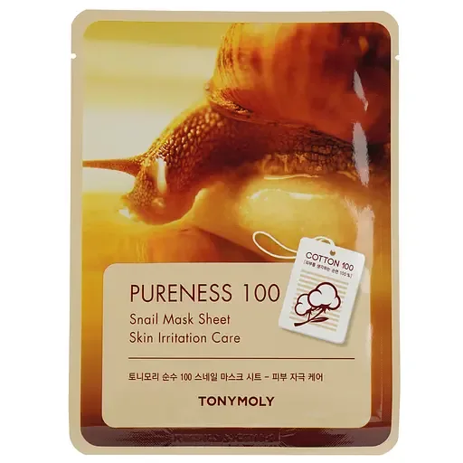 Тканинна маска з муцином равликів TONY MOLY Pureness 100 Snail Mask Sheet