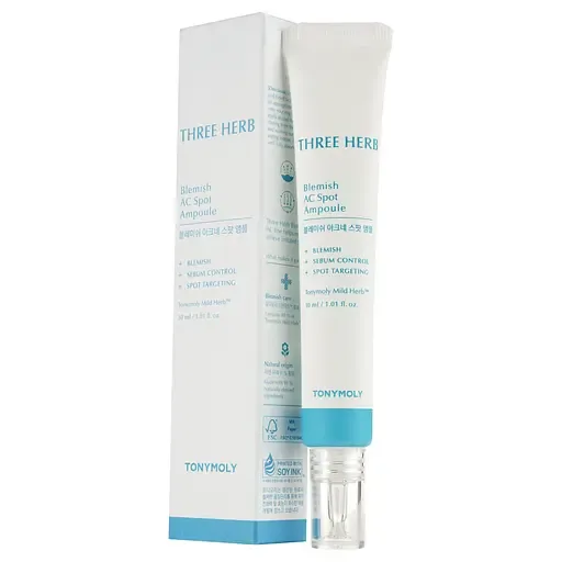 Сироватка для обличчя Tony Moly Three herb Blemish AC Deep Spot Ampoule, 30 мл
