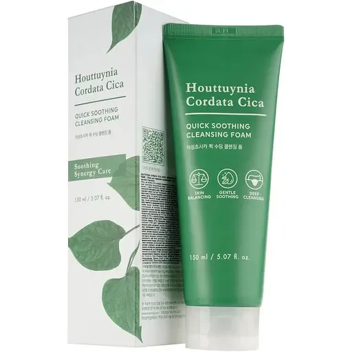 Пінка для вмивання Tony Moly Houttuynia Cordata Cica Quick Soothing Cleansing Foam Заспокійлива з екстрактами хаутюнії та центели 150 мл