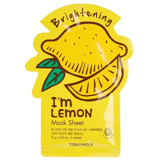 Маска тканинна для обличчя Tony Moly I'm Lemon Mask Sheet Brightening Лимон 21 мл