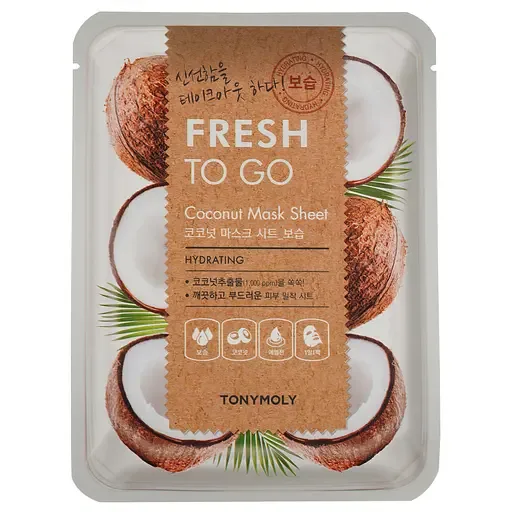 Маска тканинна для обличчя Tony Moly Fresh To Go Coconut Кокос 25 г